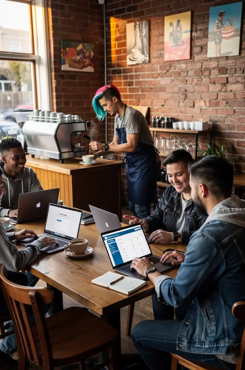 Person using eco-friendly tech tools for digital habits
