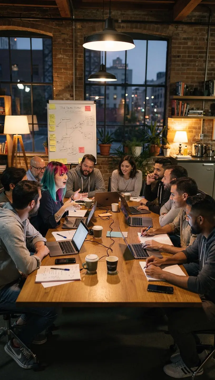 Professional team collaboration